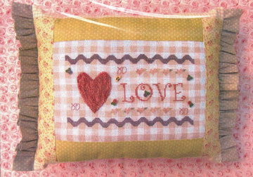 Gingham Love Pillow - M Designs - Cross Stitch Pattern