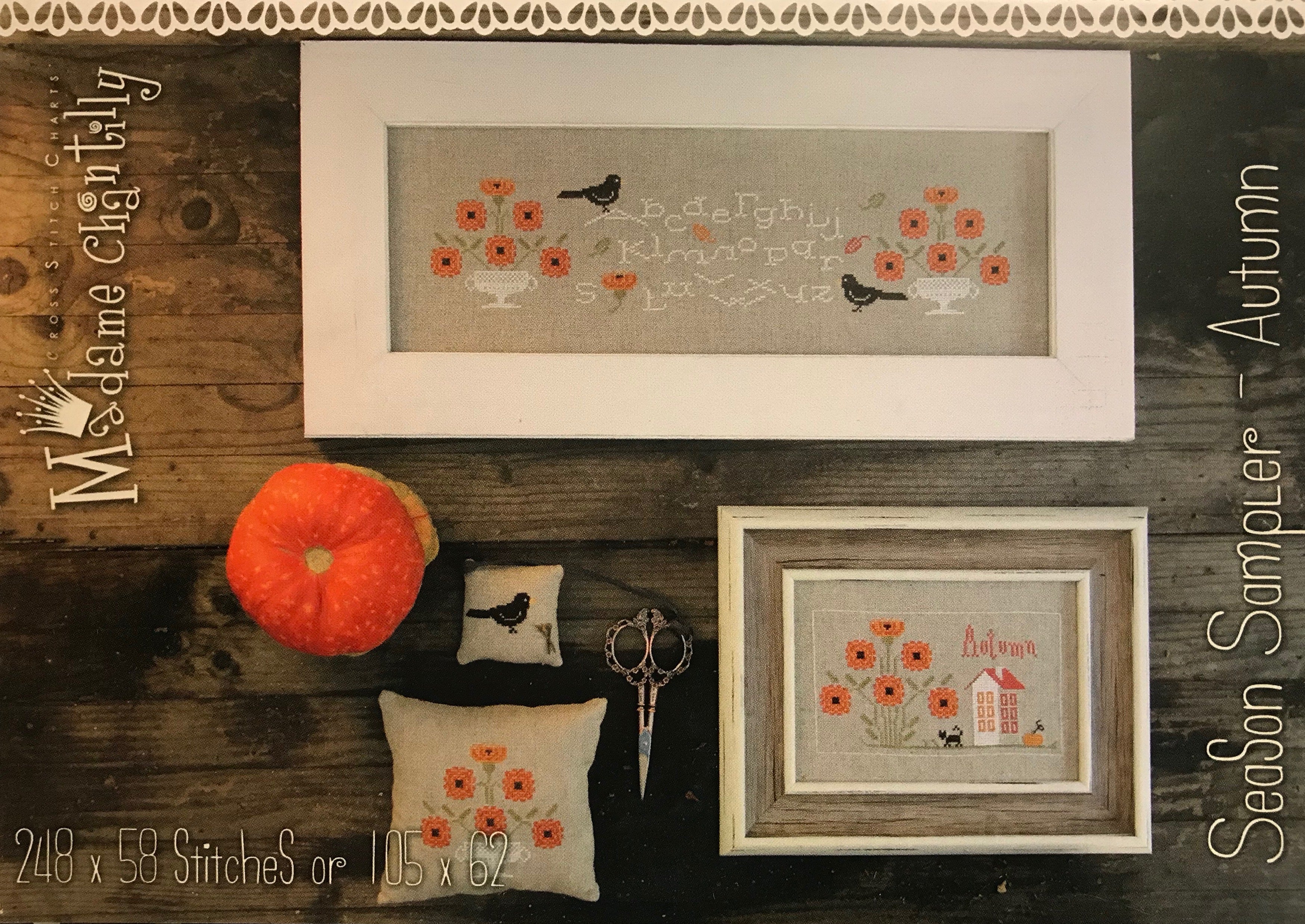 Season Sampler: Autumn - Madame Chantilly - Cross Stitch Pattern