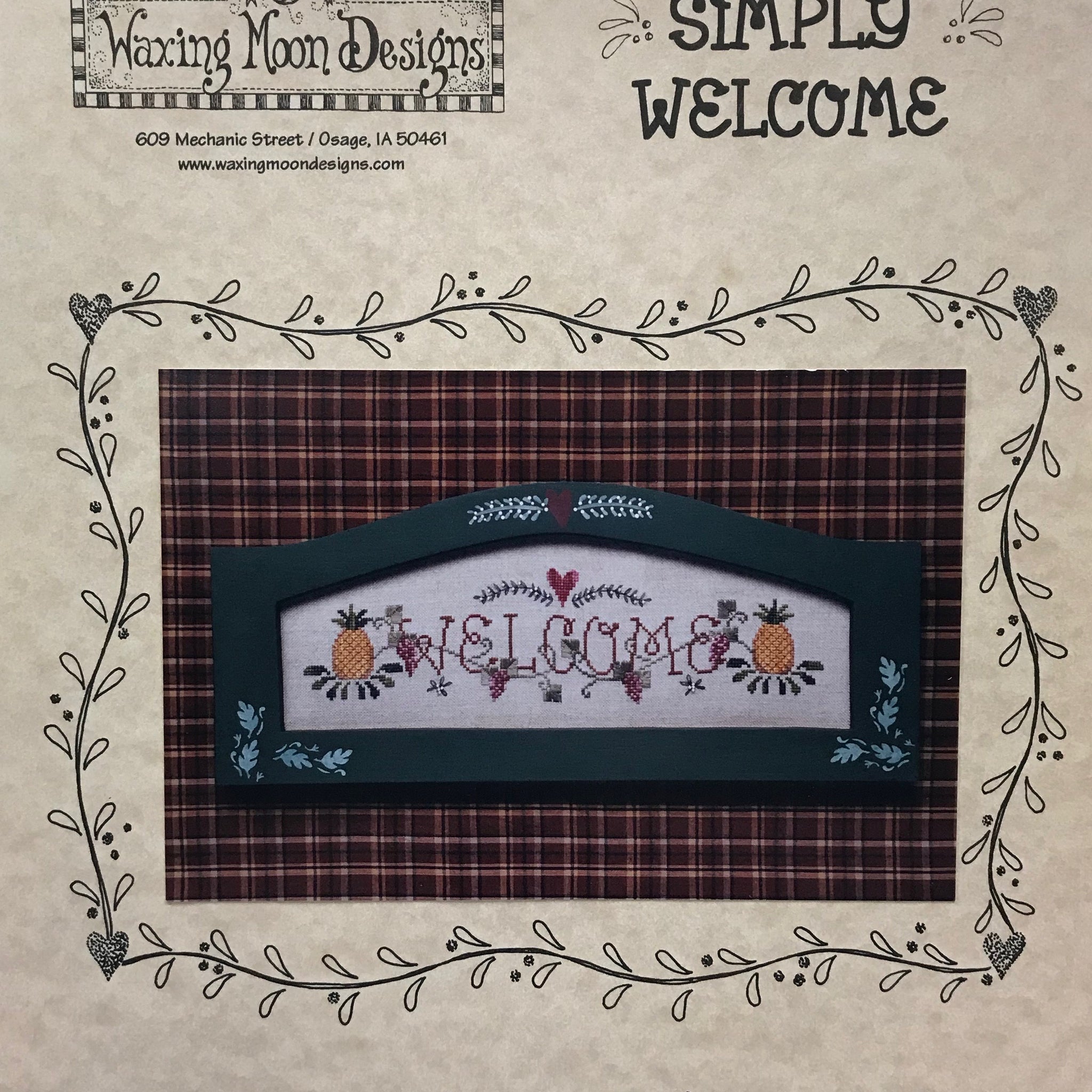 Simply Welcome - Waxing Moon Designs - Cross Stitch Pattern