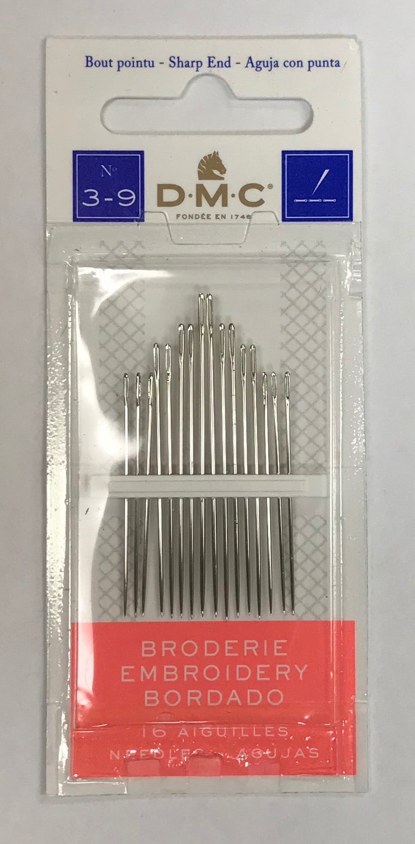 Embroidery Needles Size 3/9 - DMC - Embroidery Needles