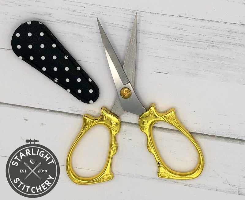 Golden Cat Embroidery Scissors