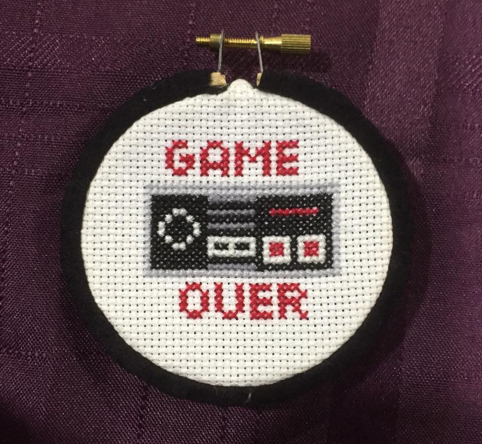 Game Over - Spot Colors - Cross Stitch Pattern