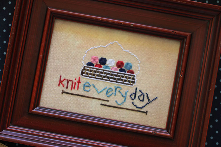 Knit Everyday - October House Fiber Arts - Cross Stitch Pattern