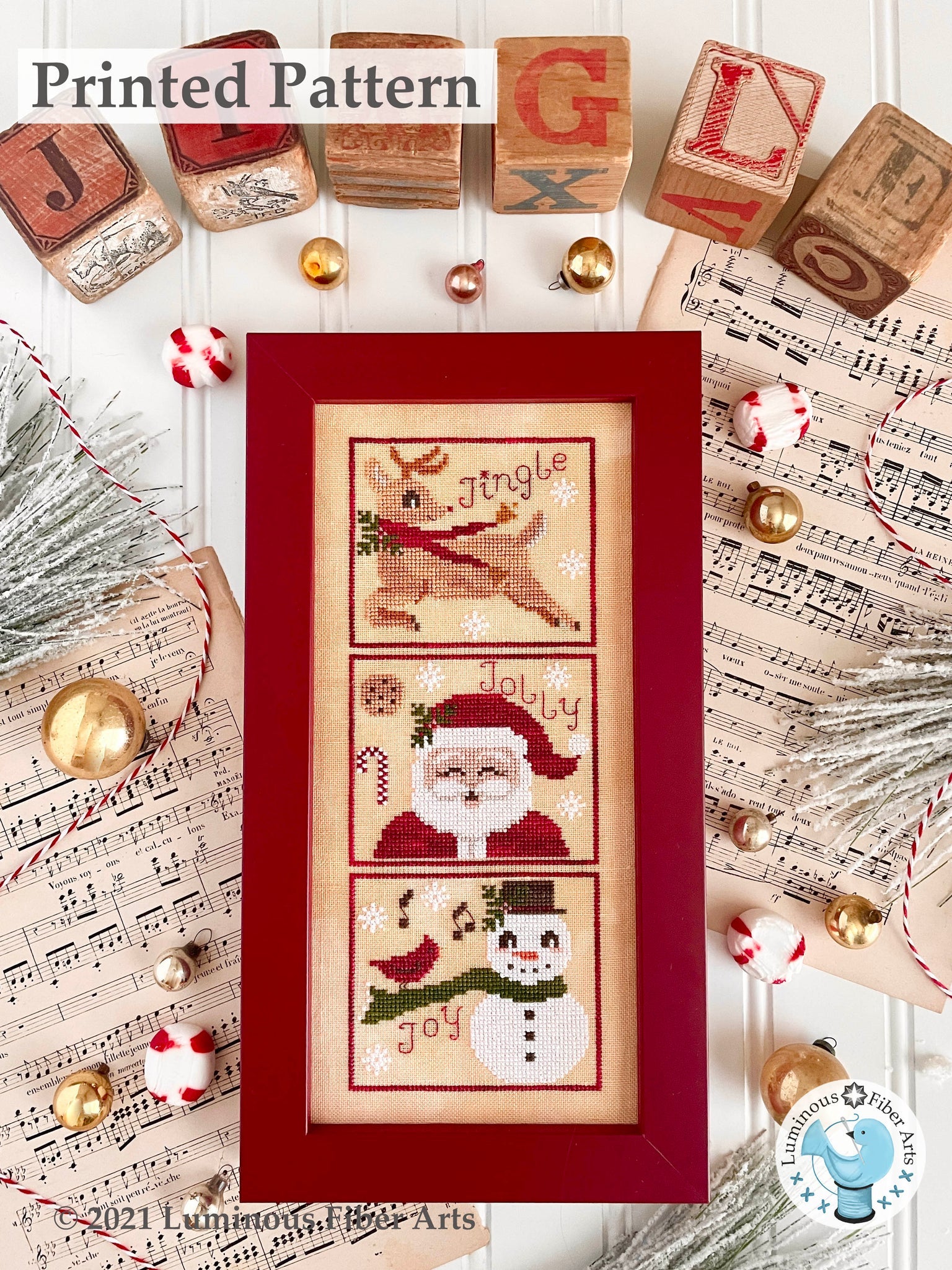 Jingle Jolly Joy - Luminous Fiber Arts - Cross Stitch Pattern