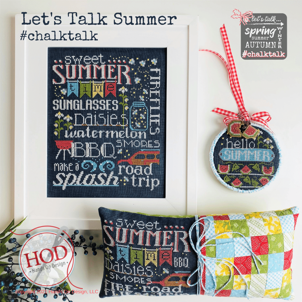 Let's Talk Summer (#chalktalk) - Hands On Design - Cross Stitch Pattern