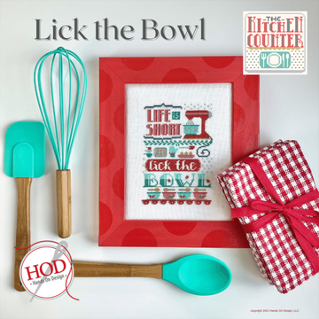 Lick the Bowl (The Kitchen Counter #1) - Hands On Design - Cross Stitch Pattern