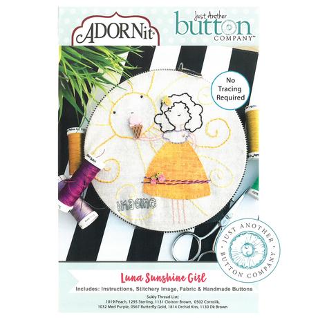 Luna Sunshine Girl - Just Another Button Company - Embroidery Kit