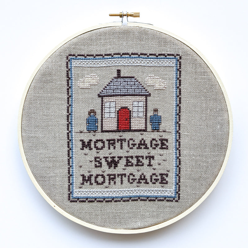 Mortgage Sweet Mortgage - Peacock & Fig - Cross Stitch Pattern