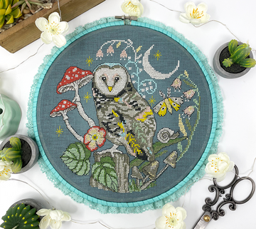 Nighttime Owl - Tiny Modernist - Cross Stitch Pattern