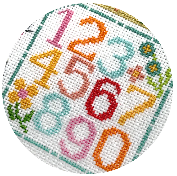 Happy Alphabet Part 9: YZ + Numbers - Tiny Modernist - Cross Stitch Pattern