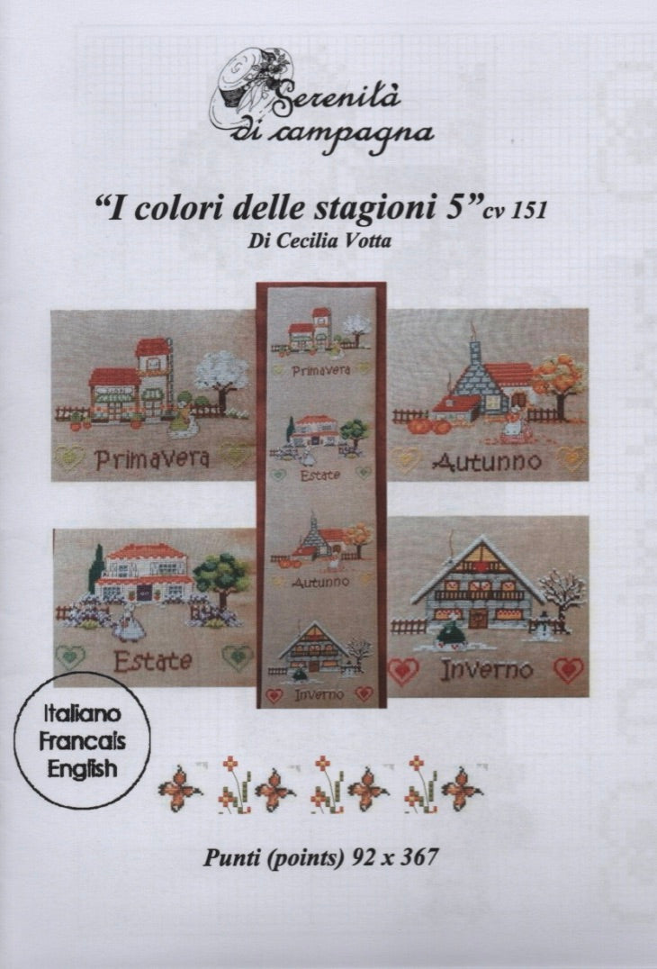 I colori delle stagioni 5 (Colors of the 5 Seasons) - Serenità di Campagna - Cross Stitch Pattern