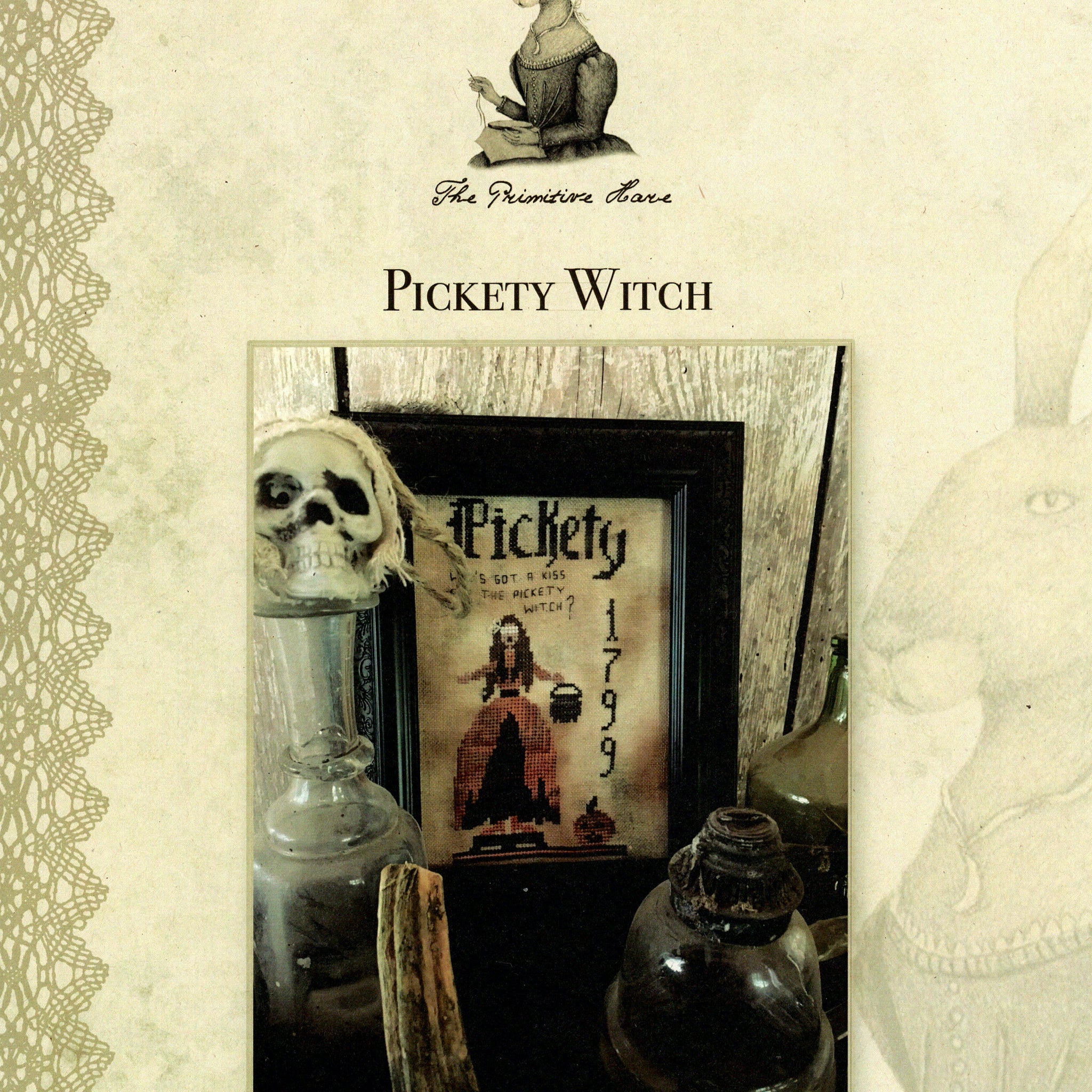 Pickety Witch - The Primitive Hare - Cross Stitch Pattern