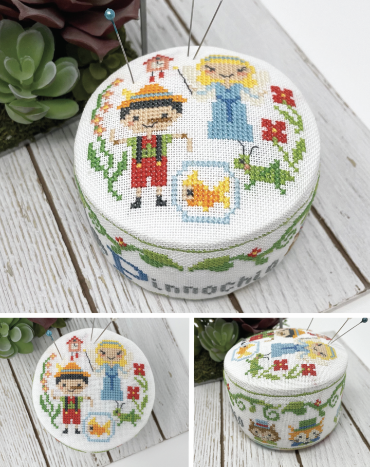 Pinocchio (2021 Fairy Tale Pin Cushion #6) - Tiny Modernist - Cross Stitch Pattern