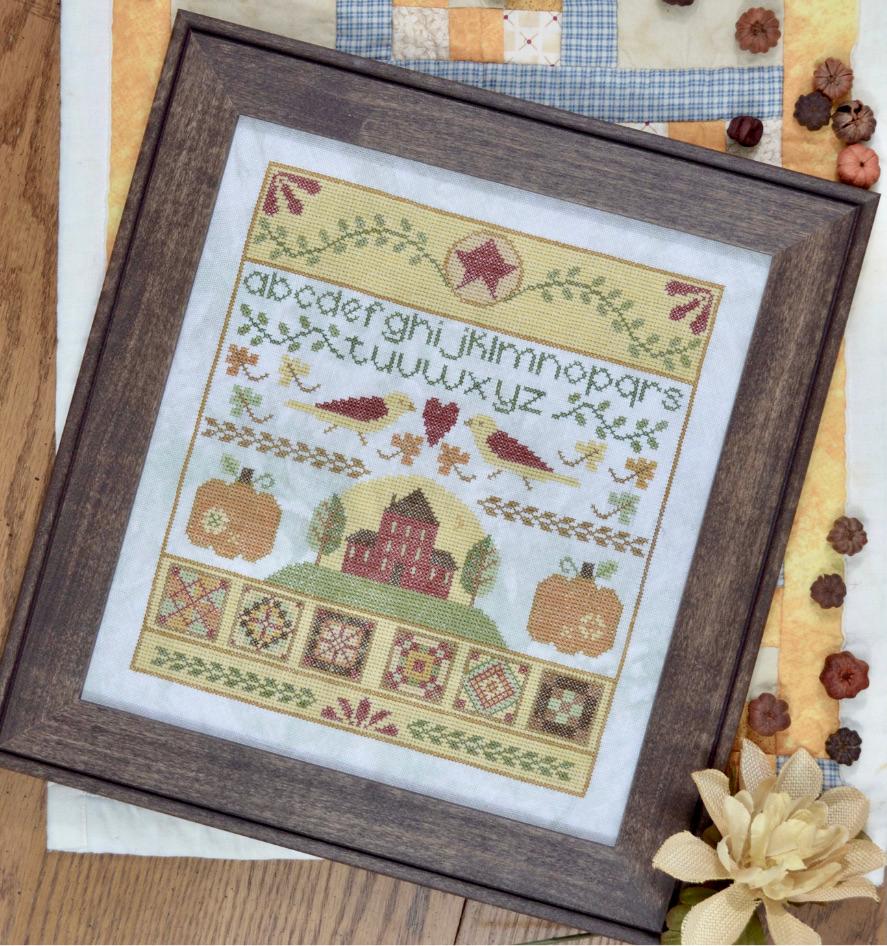 Pumpkin Folk - Annie Beez Folk Art - Cross Stitch Pattern
