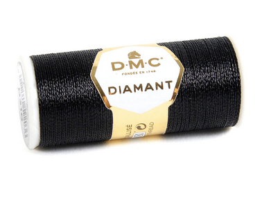 Diamant Metallic Thread - D310 (Ebony) - DMC Embroidery Floss