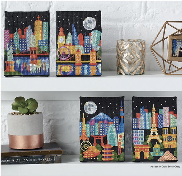 Night Skylines - Tiny Modernist - Cross Stitch Pattern