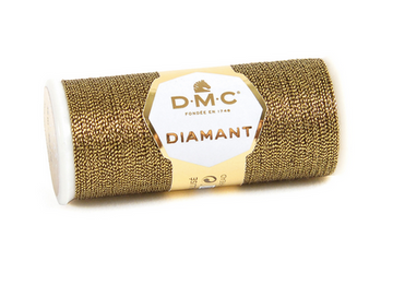 Diamant Metallic Thread - D140 (Gold & Black) - DMC Embroidery Floss