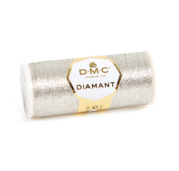 Diamant Metallic Thread - D168 (Light Silver) - DMC Embroidery Floss