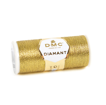 Diamant Metallic Thread - D3852 (Dark Gold) - DMC Embroidery Floss