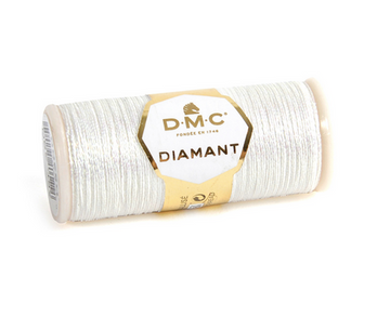 Diamant Metallic Thread - D5200 (White) - DMC Embroidery Floss
