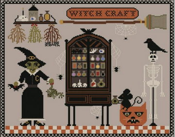 Witch's Craft Room - Twin Peak Primitives - Cross Stitch Pattern