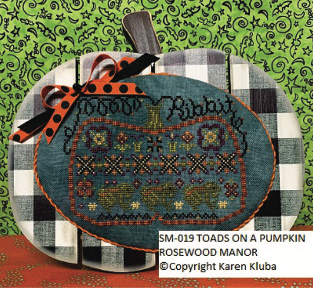 Toads on a Pumpkin - Rosewood Manor - Cross Stitch Pattern
