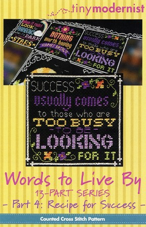 Words to Live By #4 Recipe for Success - Tiny Modernist - Cross Stitch Pattern