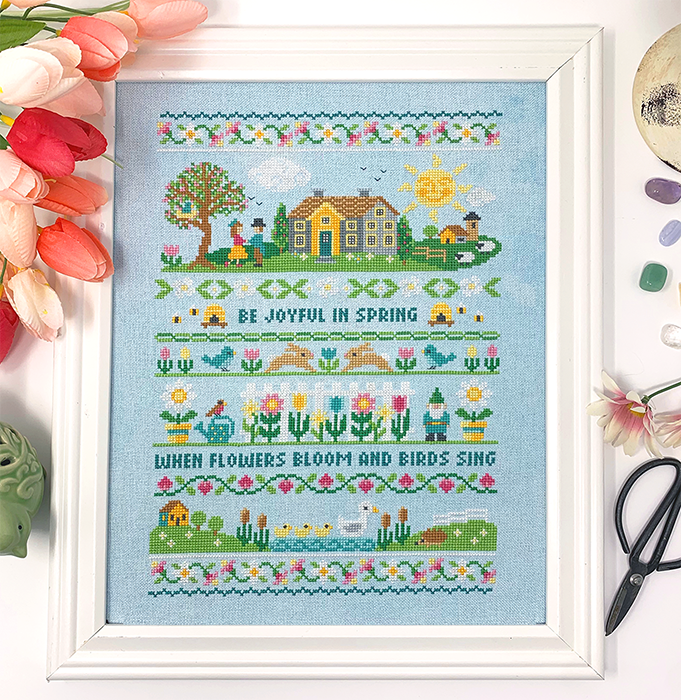 Spring Band Sampler - Tiny Modernist - Cross Stitch Pattern