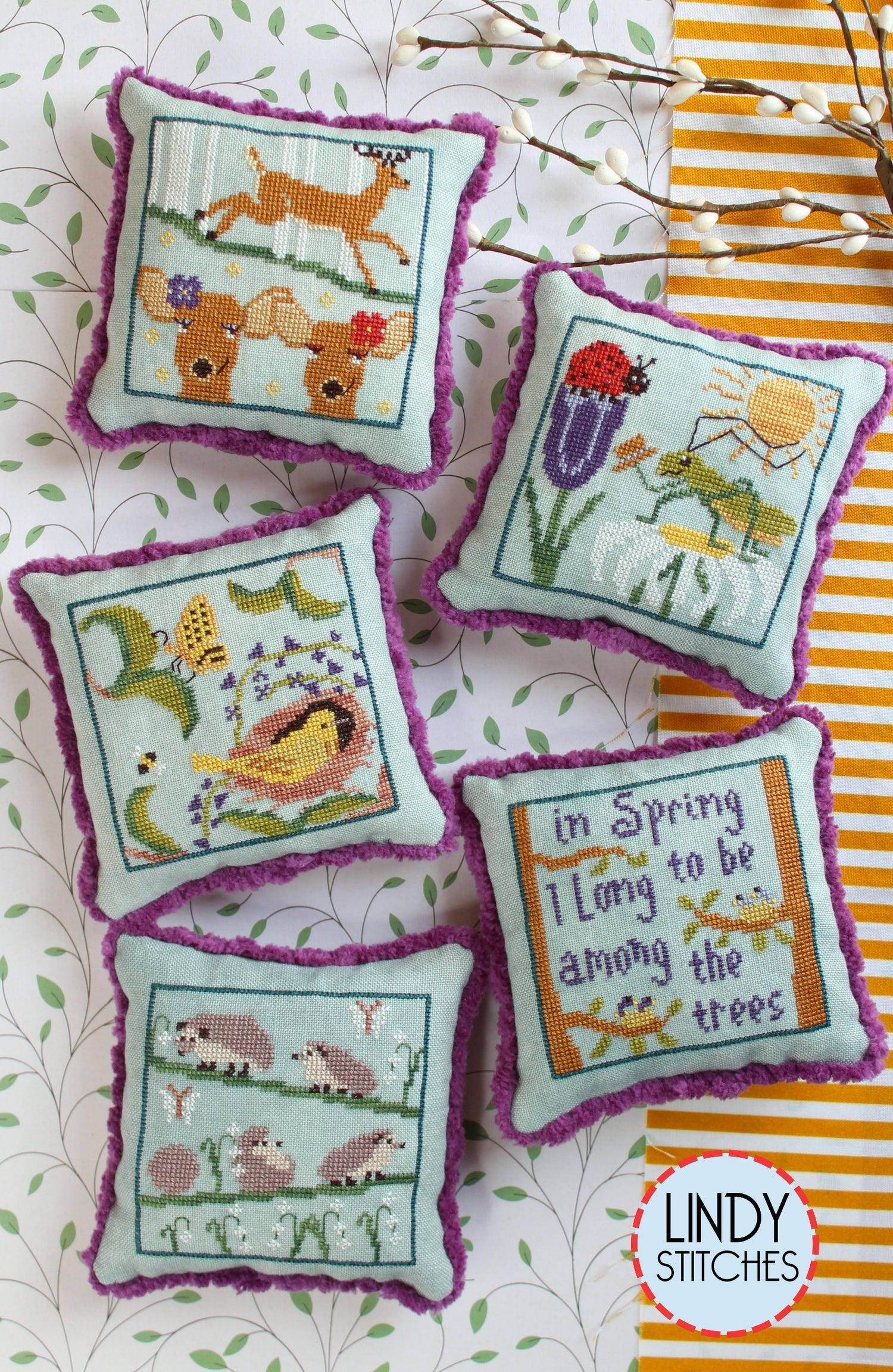 Spring Forest Scrapbook #1 - Lindy Stitches - Cross Stitch Pattern