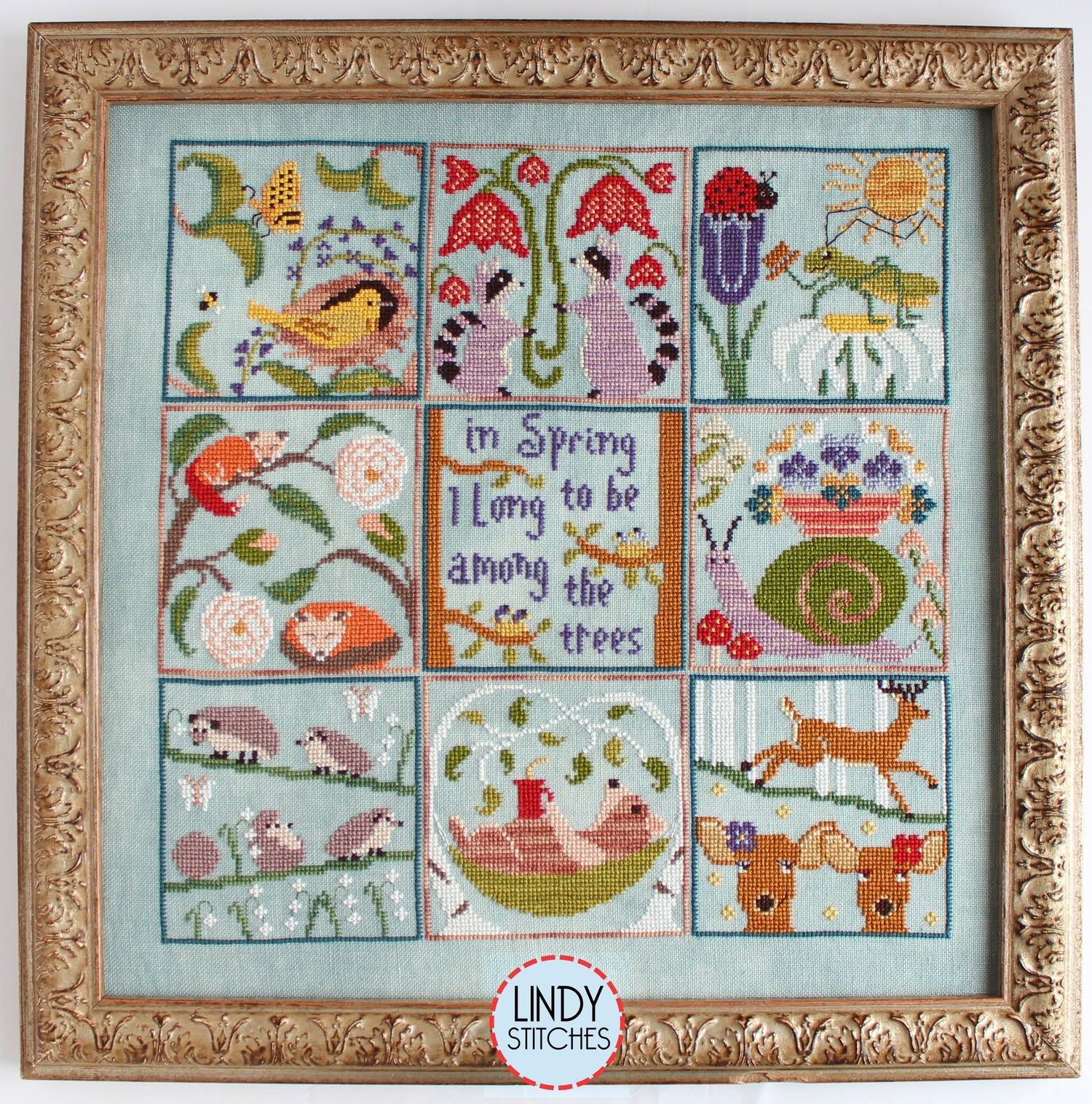 Spring Forest Scrapbook #1 - Lindy Stitches - Cross Stitch Pattern