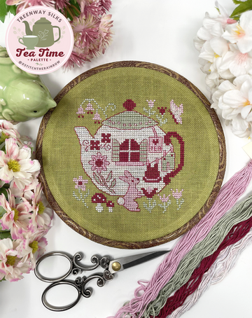 Always Time for Tea - Tiny Modernist - Cross Stitch Pattern