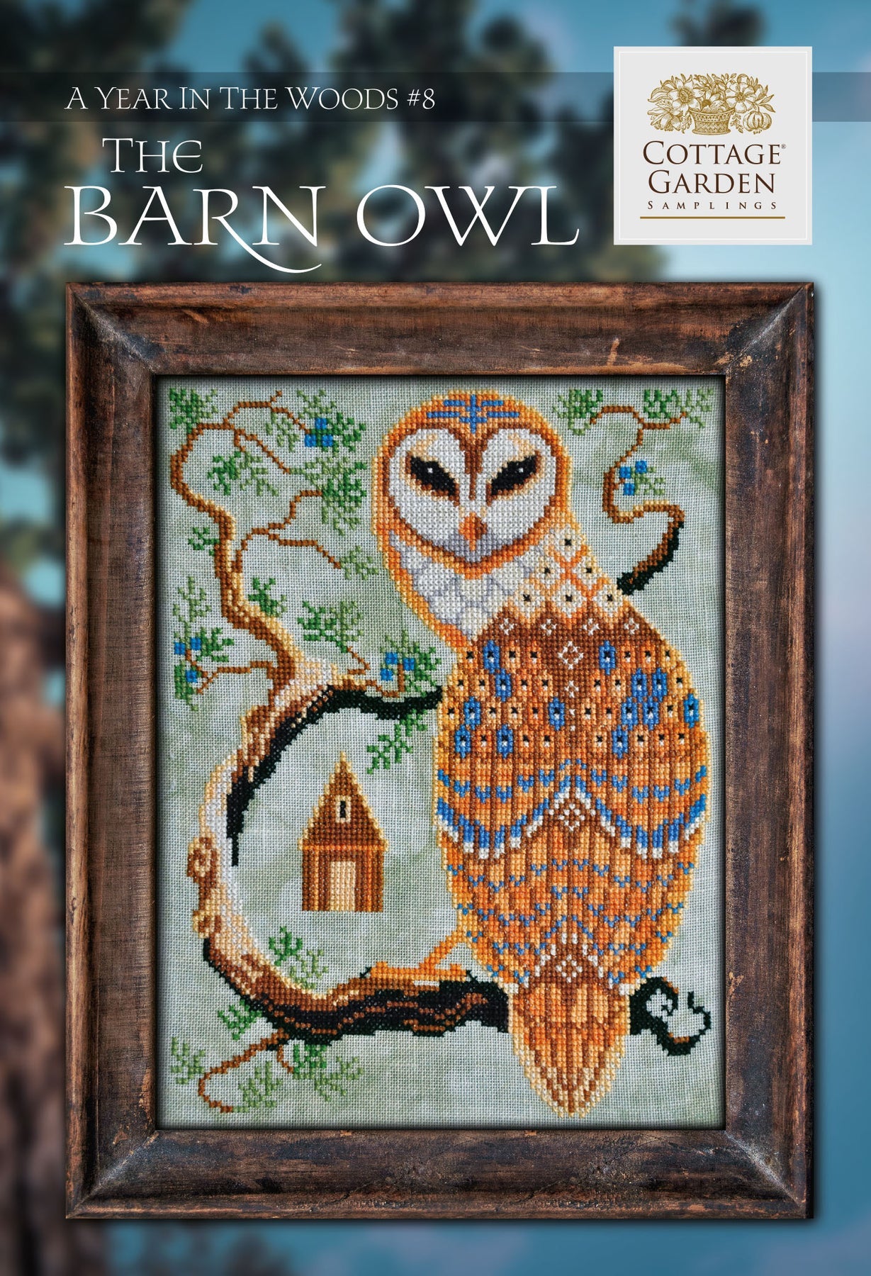 The Barn Owl (A Year in the Woods #8) - Cottage Garden Samplings - Cross Stitch Pattern