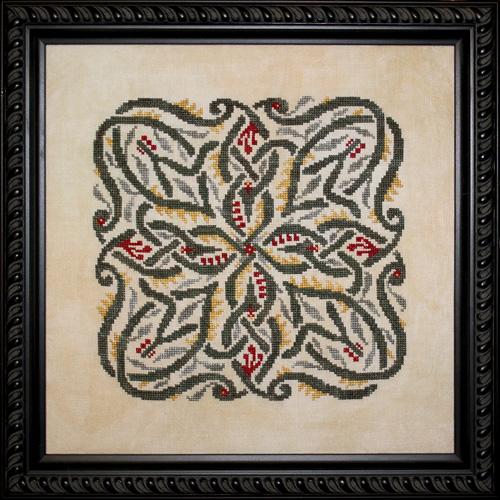 Willow Berries - Ink Circles - Cross Stitch Pattern