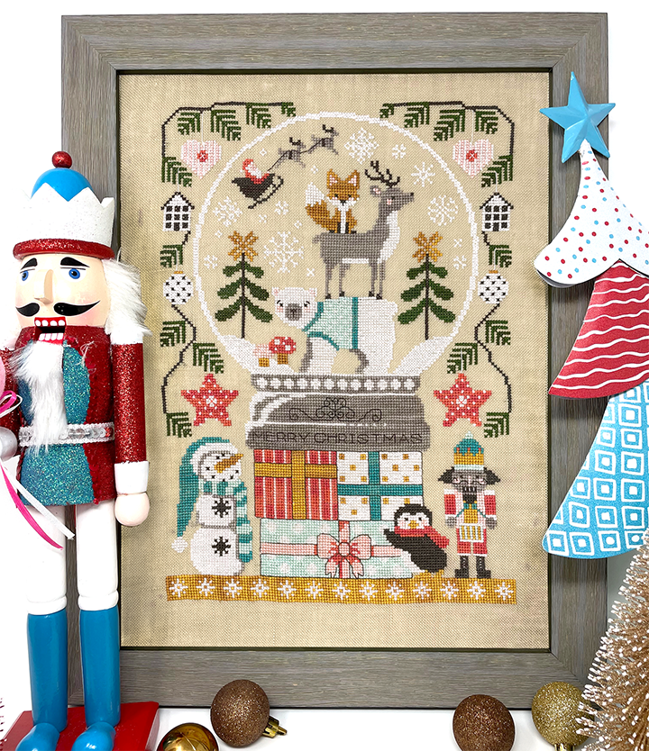 Christmas Snow Globe Part 3 - Tiny Modernist - Cross Stitch Pattern