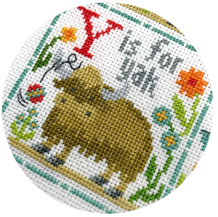 Happy Alphabet Part 9: YZ + Numbers - Tiny Modernist - Cross Stitch Pattern