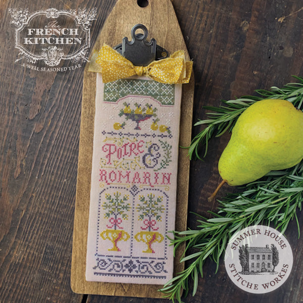 The French Kitchen: Poire et Romarin (Pear & Rosemary) - Summer House Stitche Workes - Cross Stitch Pattern