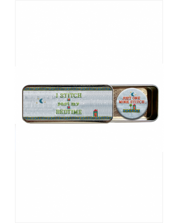 Amy Bruecken Designs "Stitch Past My Bedtime" Magnetic Needle Tin