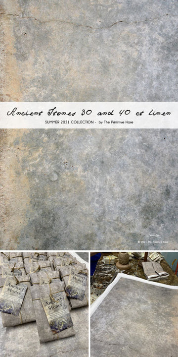 40 ct Linen "Ancient Stones" - The Primitive Hare - Cross Stitch Fabric