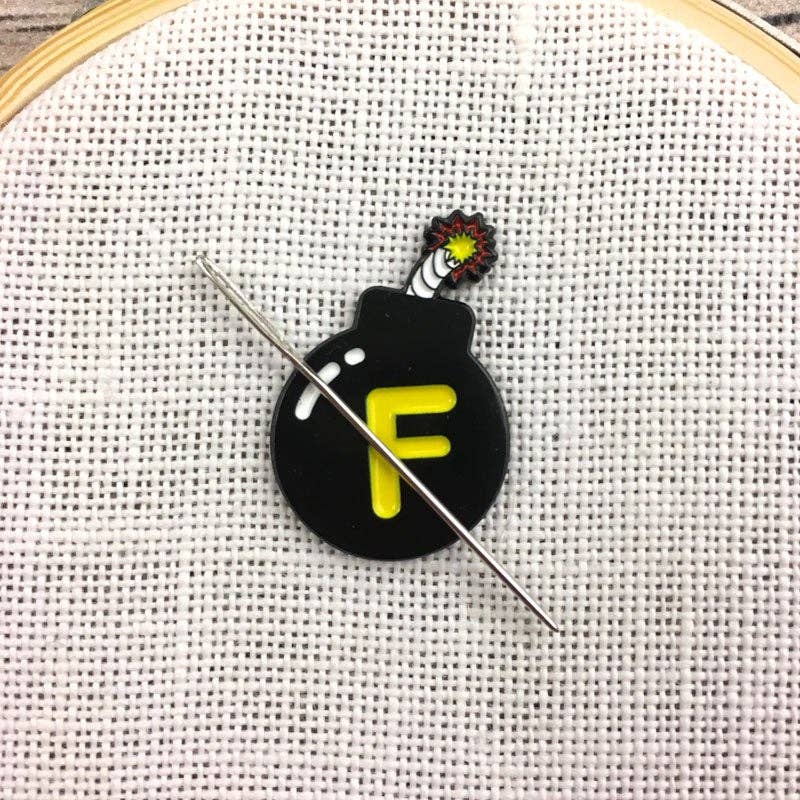 F-bomb Enamel Needle Minder - Snarky Crafter Designs