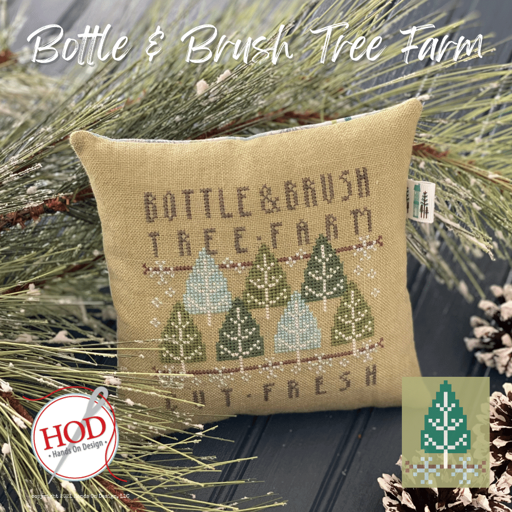 Bottle & Brush Tree Farm - Hands On Design - Cross Stitch Pattern