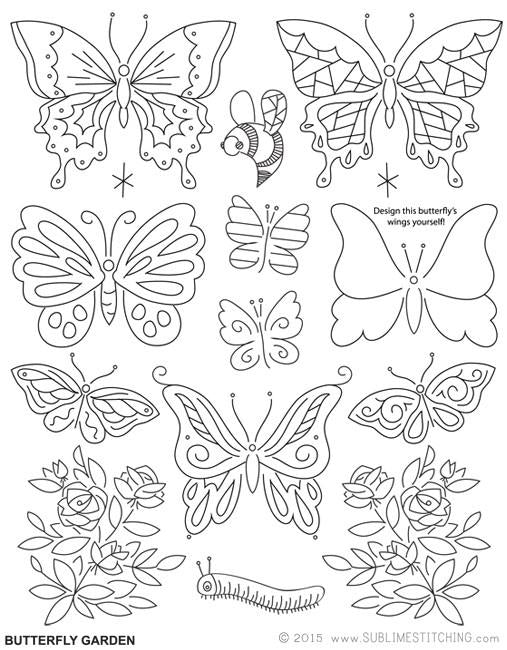 Butterfly Garden Small Pack - Sublime Stitching - Embroidery Pattern