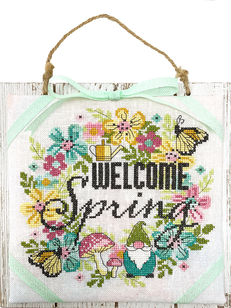 Spring Wreath - Tiny Modernist - Cross Stitch Pattern