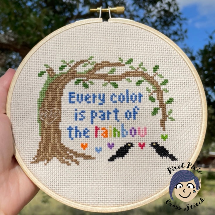 Pride Tree - Pixel Pixie Cross Stitch - Cross Stitch Pattern