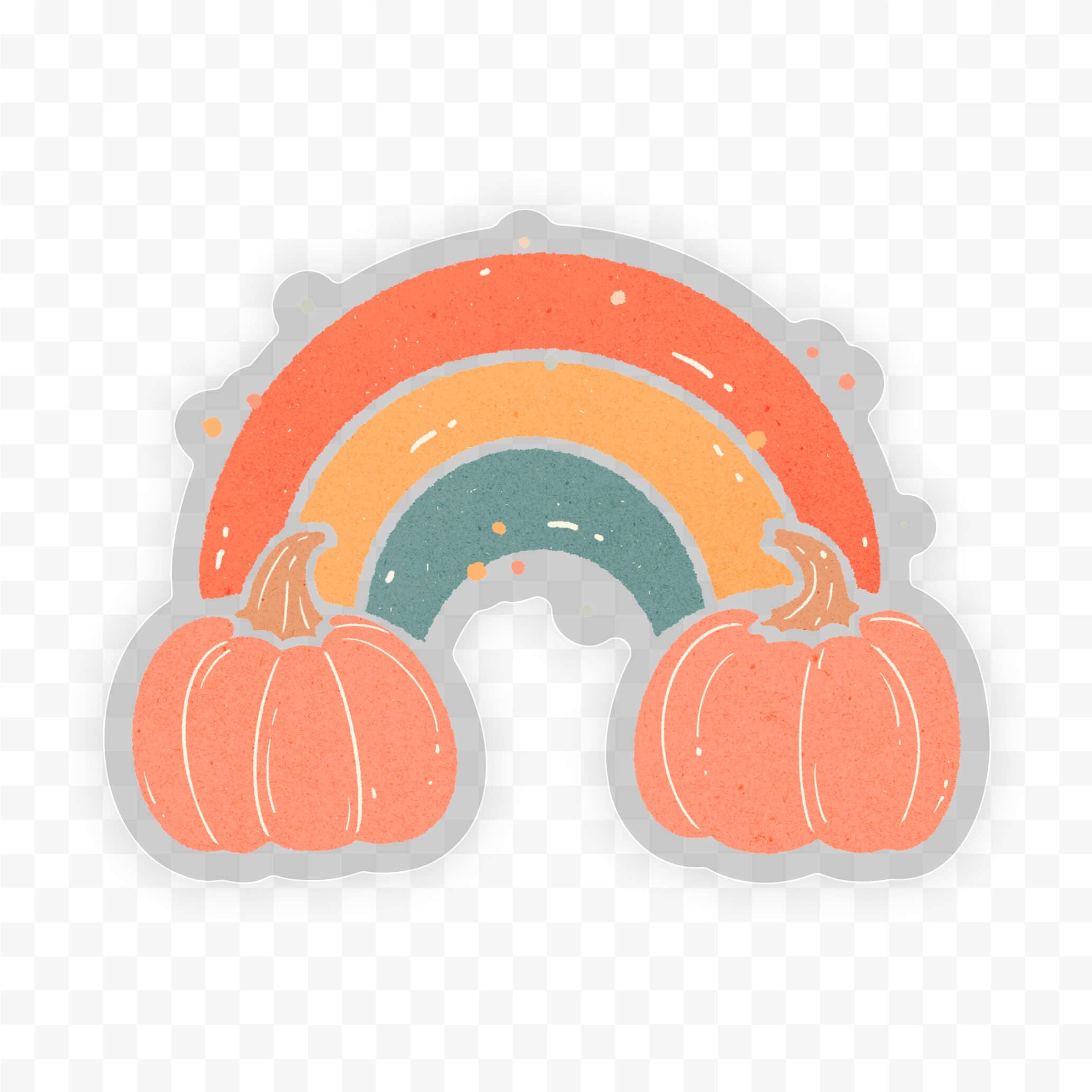 Rainbow Pumpkin Sticker - Big Moods