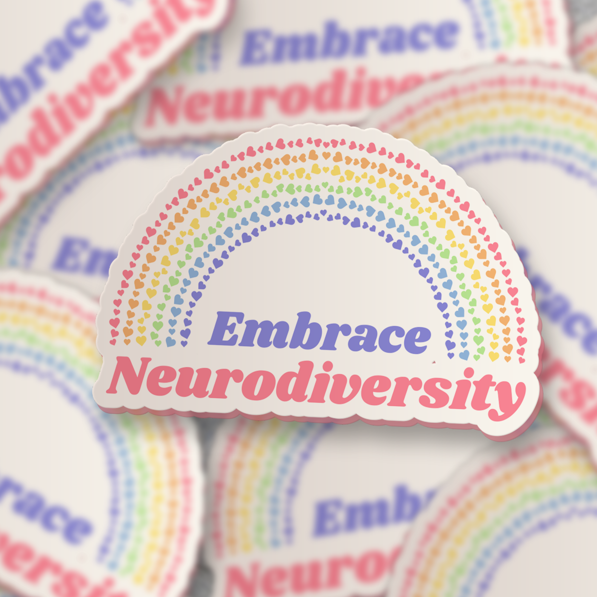 Embrace Neurodiversity Rainbow Sticker - Mimic Gaming Co