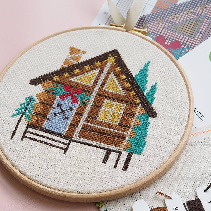 Cedar Lodge Cross Stitch Kit - Caterpillar Cross Stitch