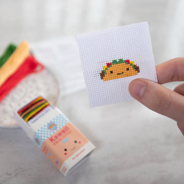 Kawaii Taco Mini Cross Stitch Kit - Marvling Bros Ltd