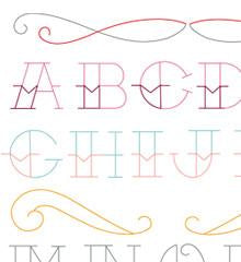 Tattoo Alphabet Small Pack - Sublime Stitching - Embroidery Pattern