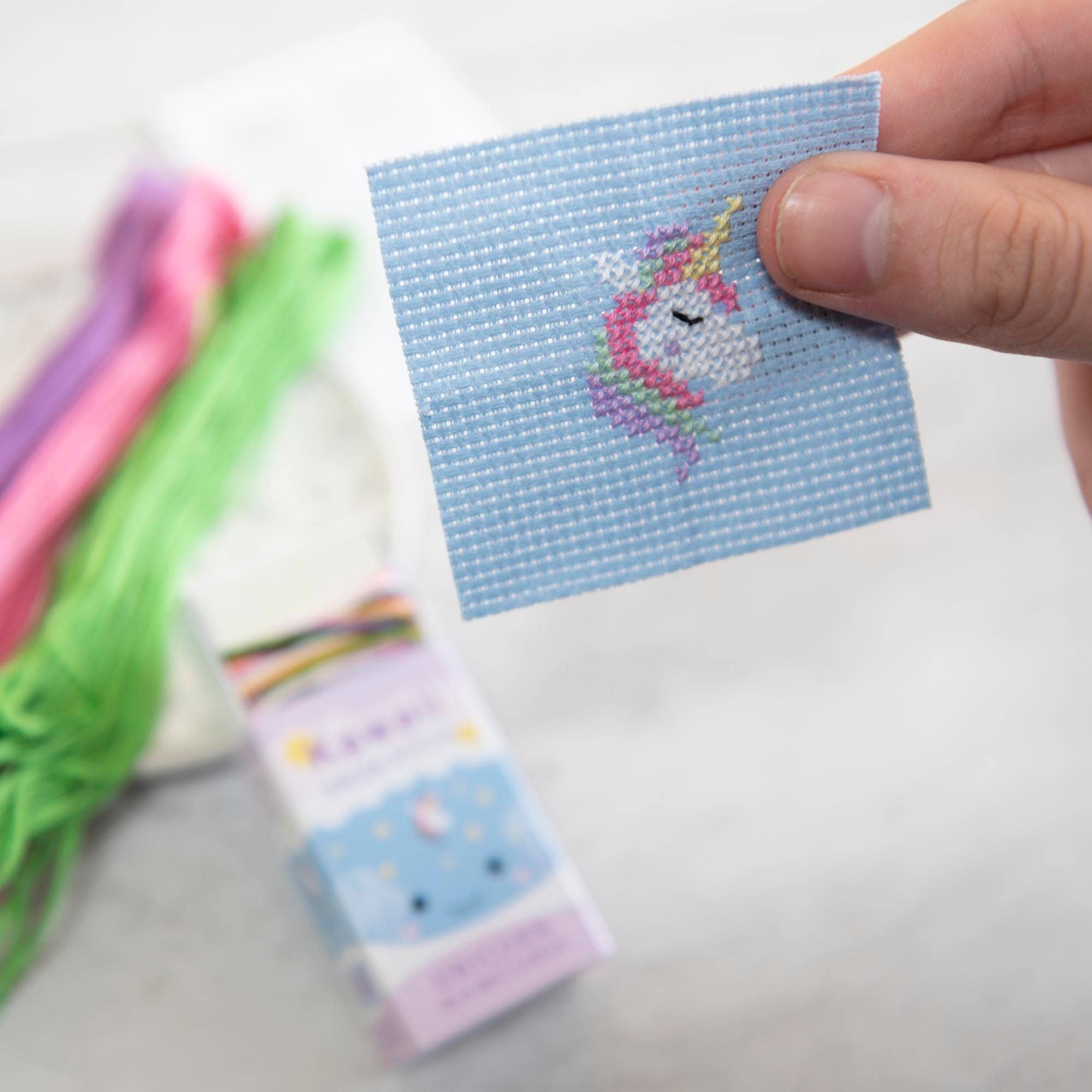Kawaii Unicorn Mini Cross Stitch Kit - Marvling Bros Ltd