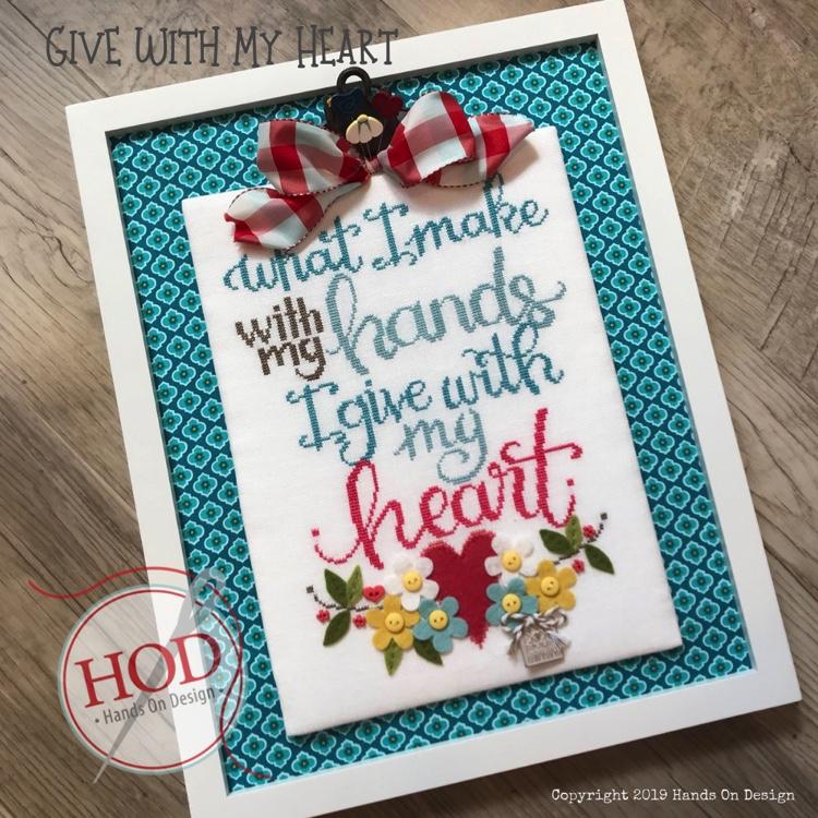 Give with My Heart - Hands On Design - Cross Stitch Pattern